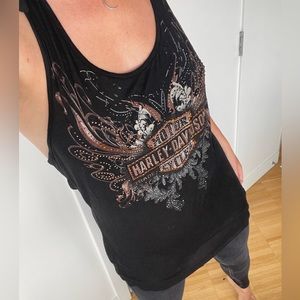 Harley Davidson Tank Top with fringe 2XL